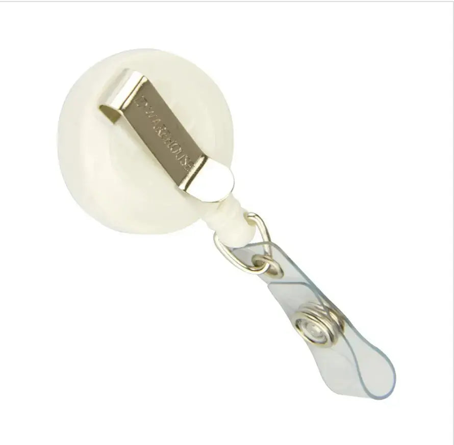 Lightweight badge reel - glitter and flower.