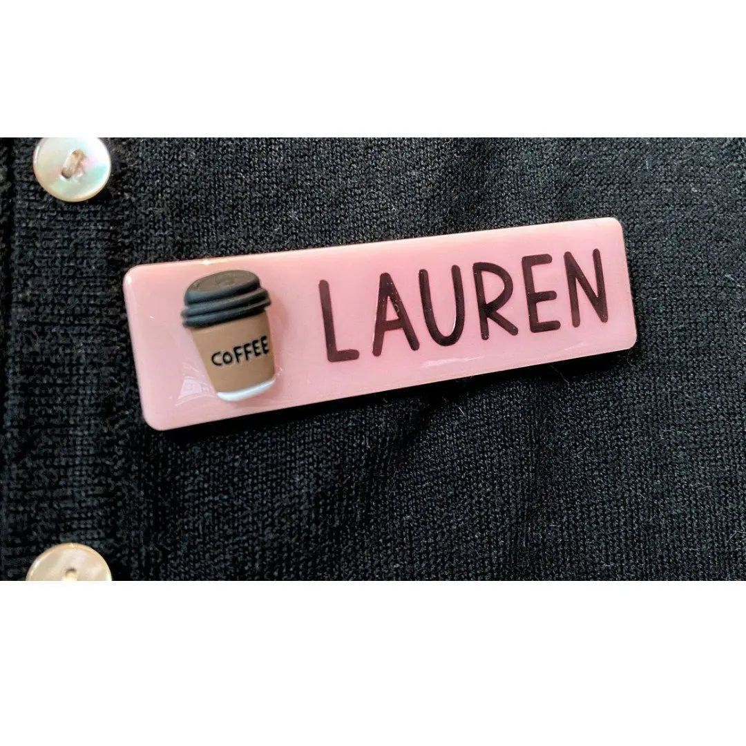 Coffee lover Personalised Name Tag