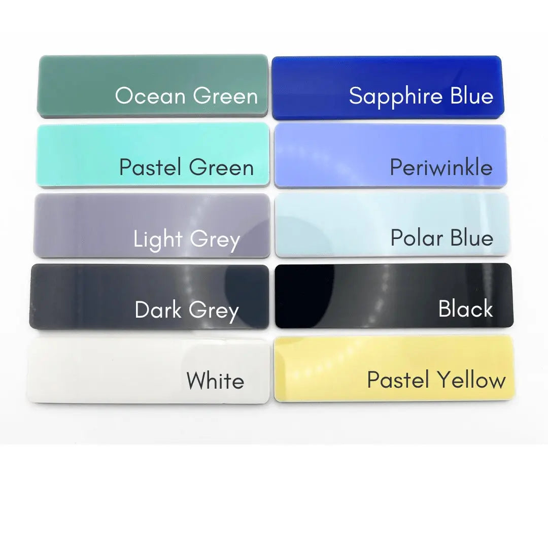 a group of different colors of plastic sheets