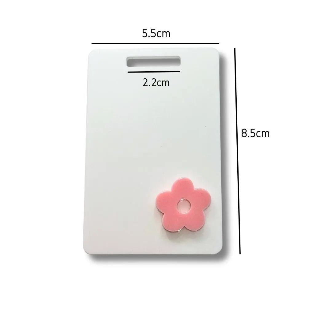 White Marker Parker with Pink Flower.