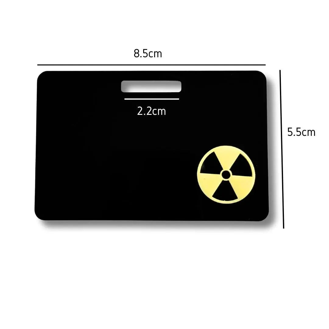 Marker Parker with yellow radiation symbol.