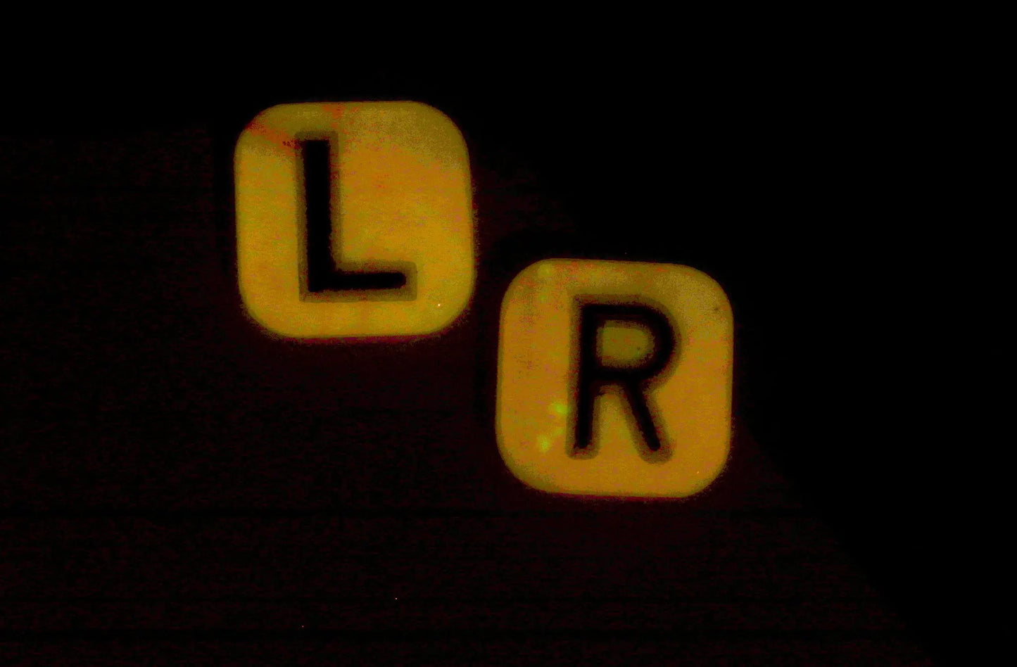 1.8cm Glow X-Ray Markers with gold letters. Remarkable Markers