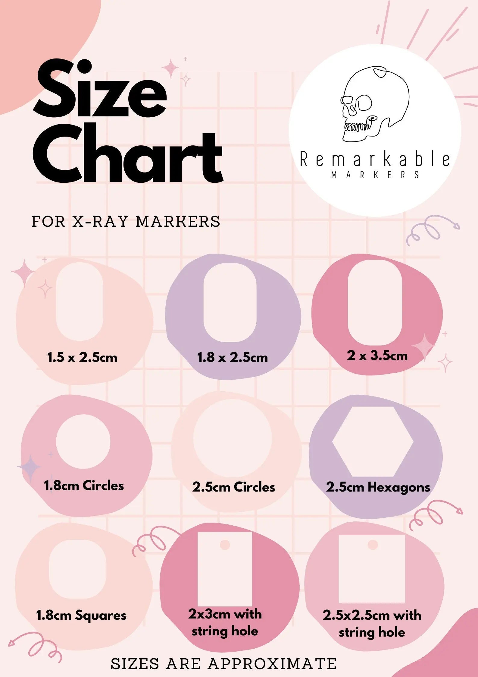 Custom Glitter X-Ray markers