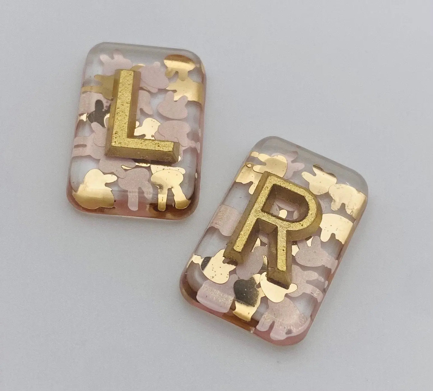 X-Ray markers - Bunnies with gold letters.