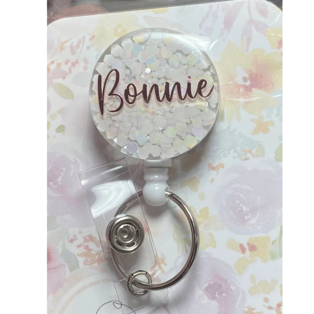 Custom Mini Badge Reel with name