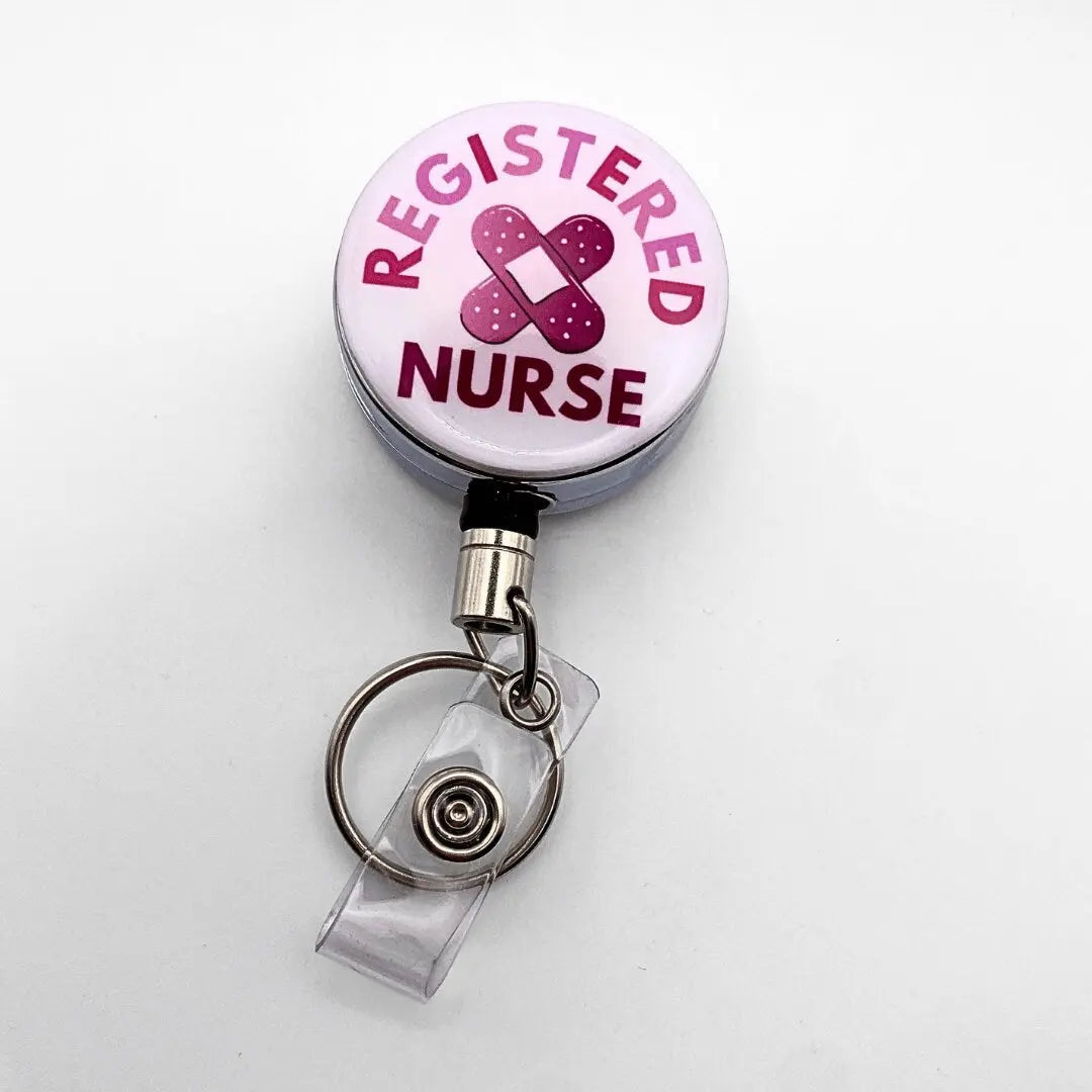 Registered Nurse Heavy Duty Badge Reel - Pink