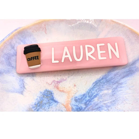 Coffee lover Personalised Name Tag