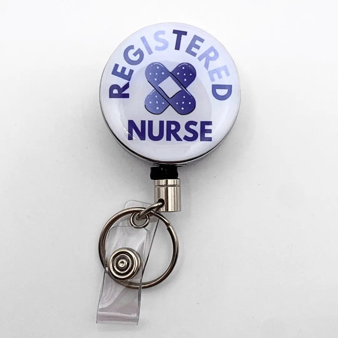 a badge holder with a badge attached to it