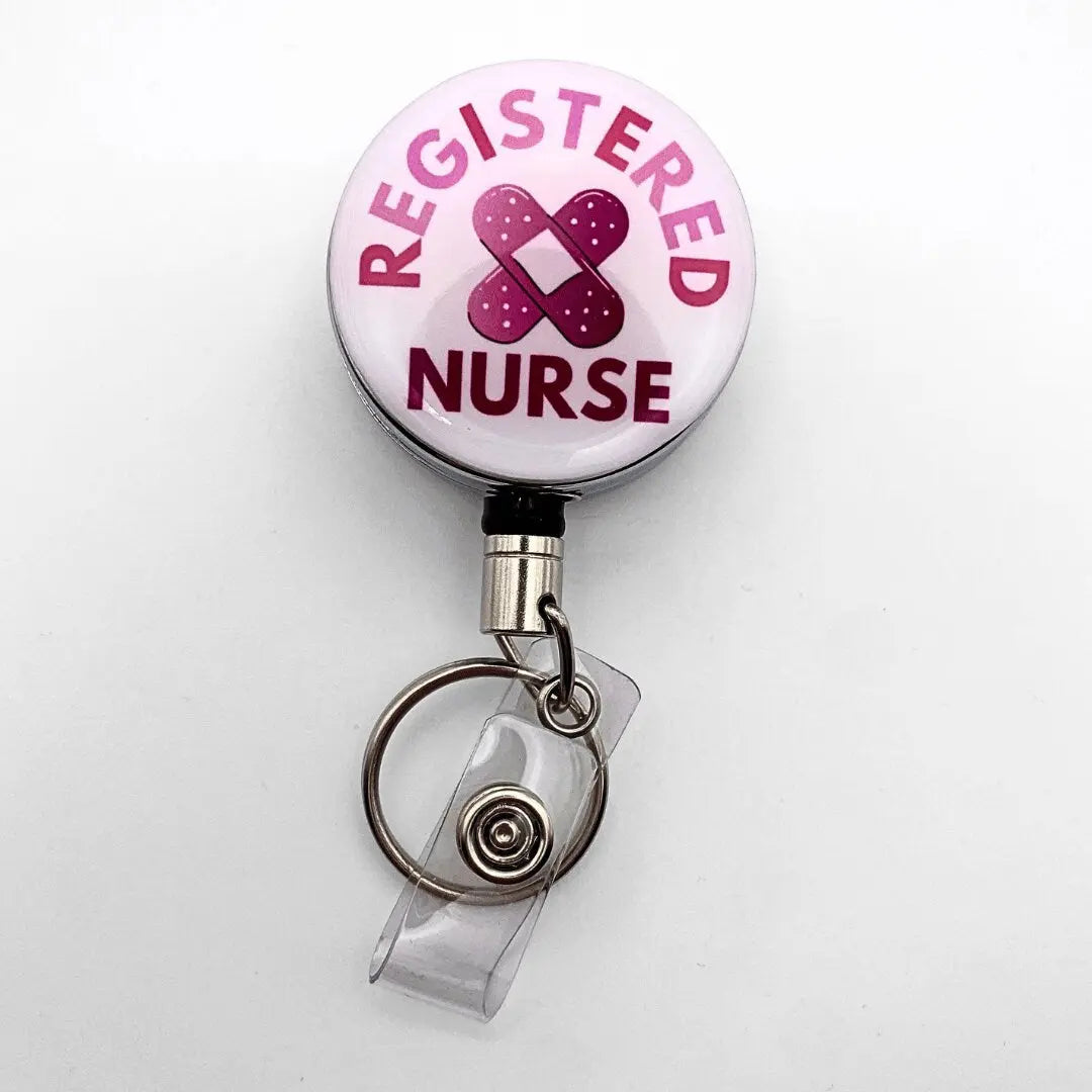 Registered Nurse Heavy Duty Badge Reel - Pink