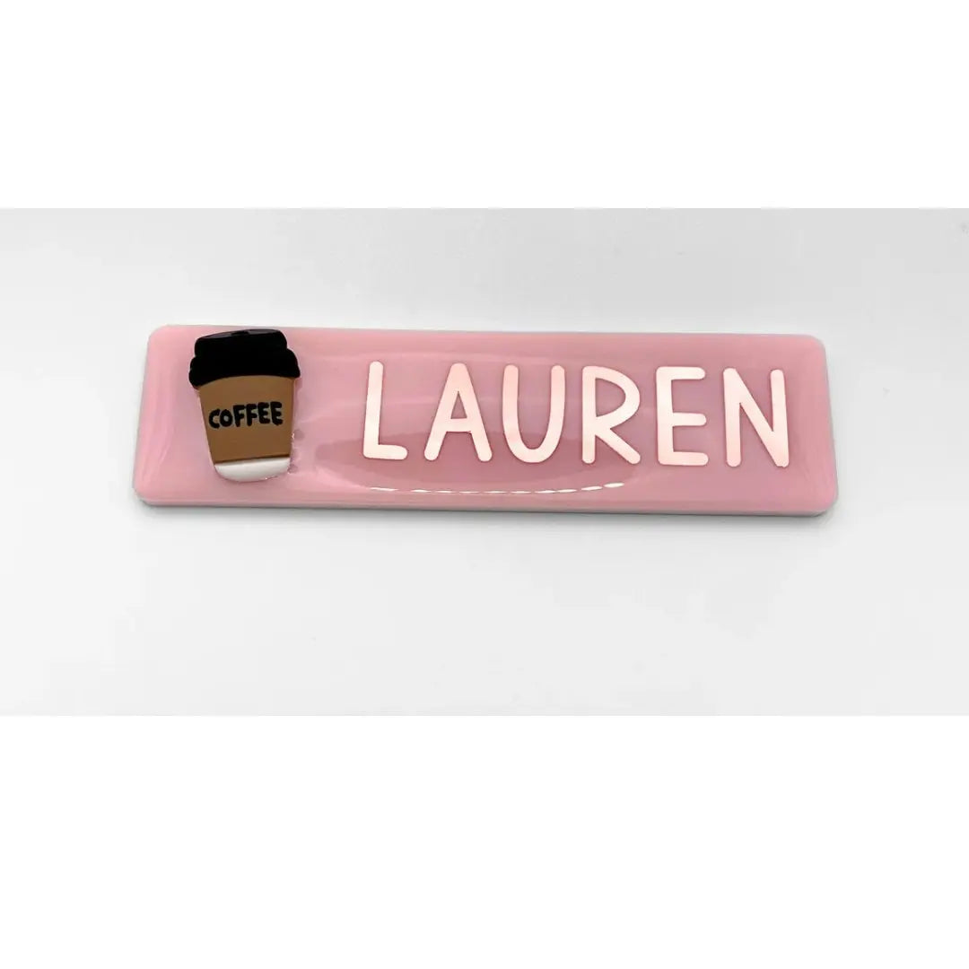 Coffee Lover Personalised Name Tag Remarkable Markers