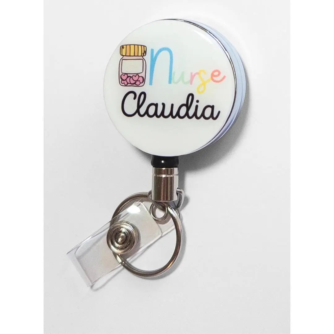 Custom Name Heavy Duty Badge Reel for Nurses.