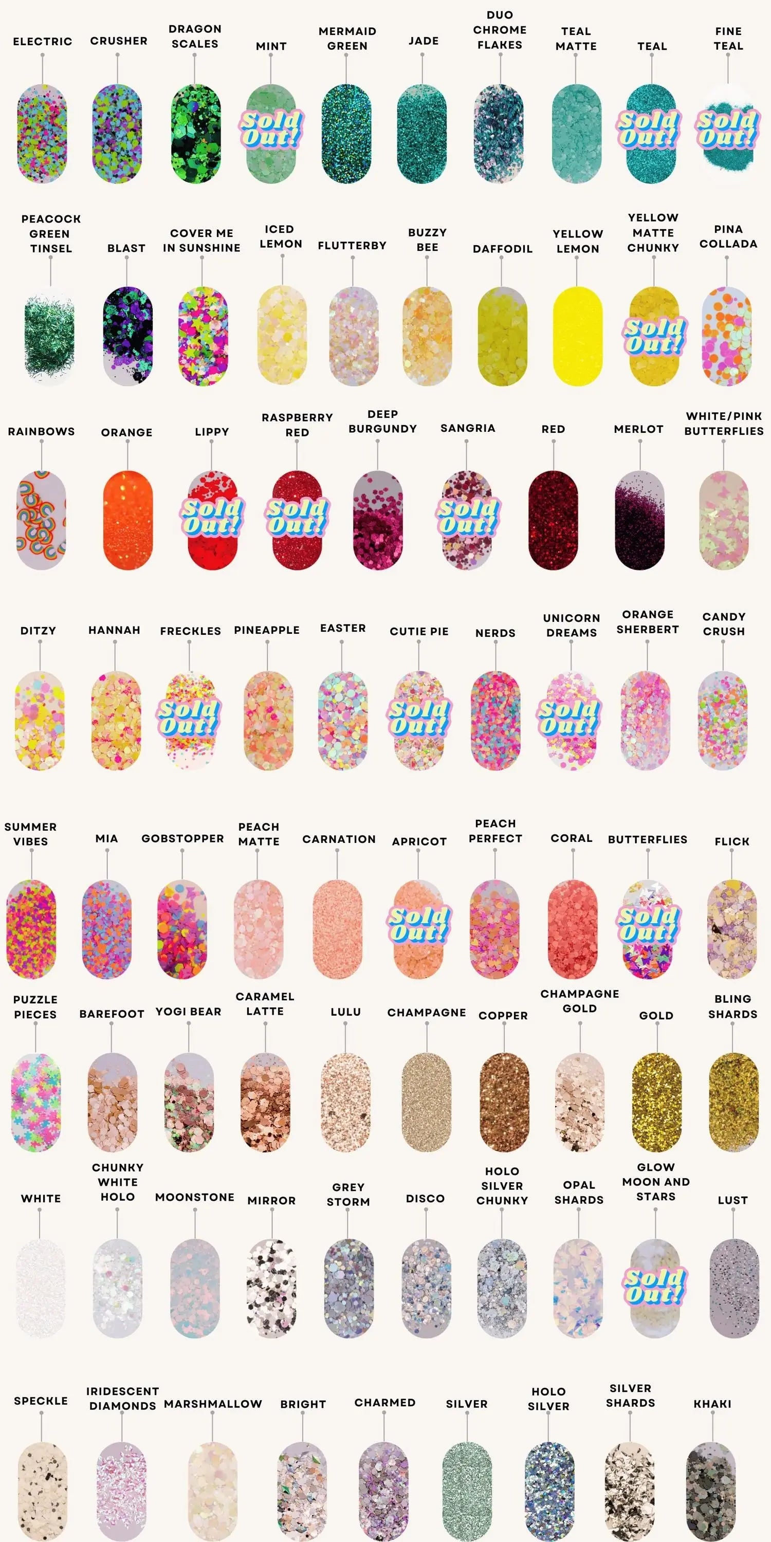 Custom Glitter X-Ray markers