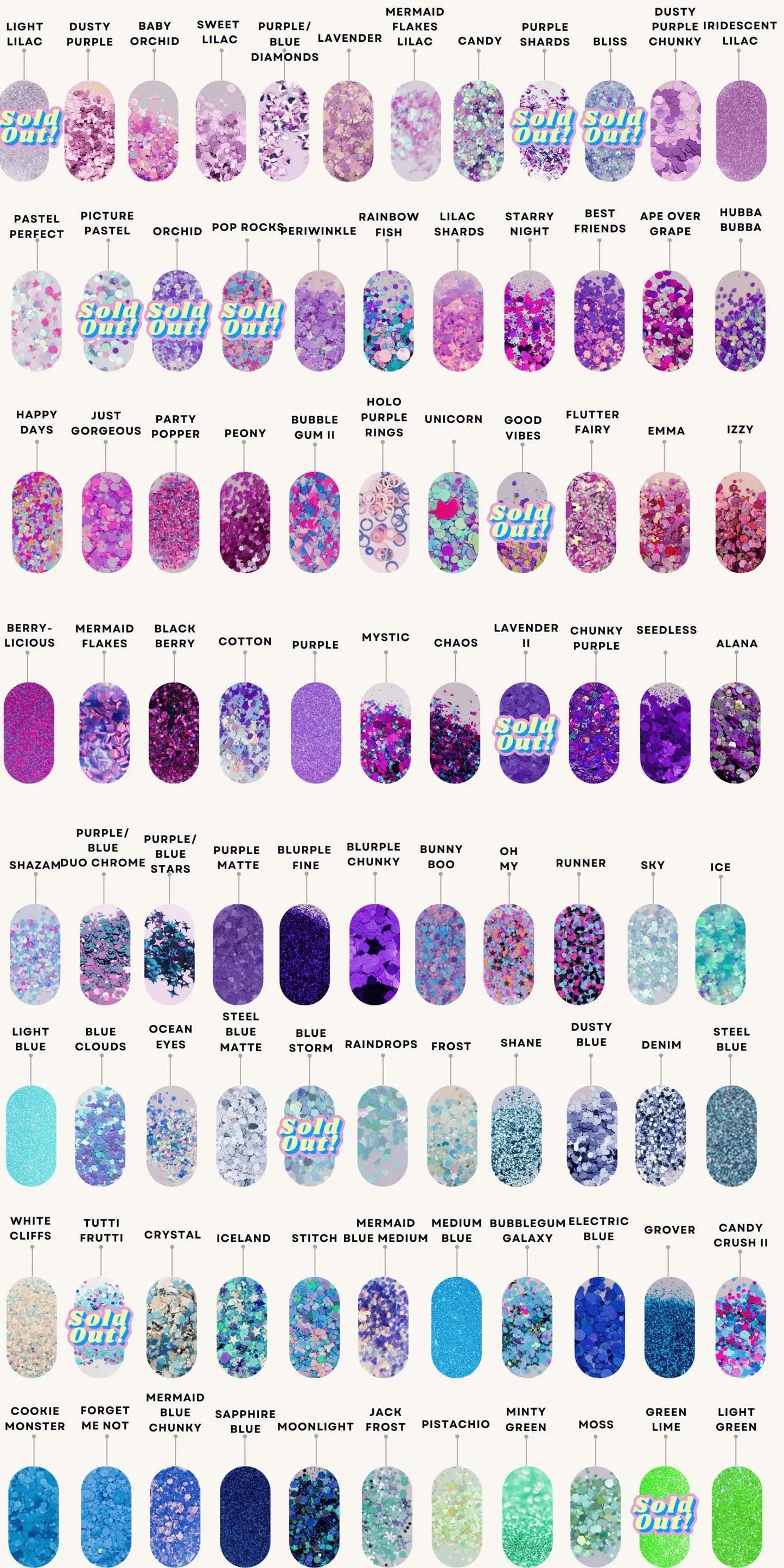 Custom Glitter X-Ray markers