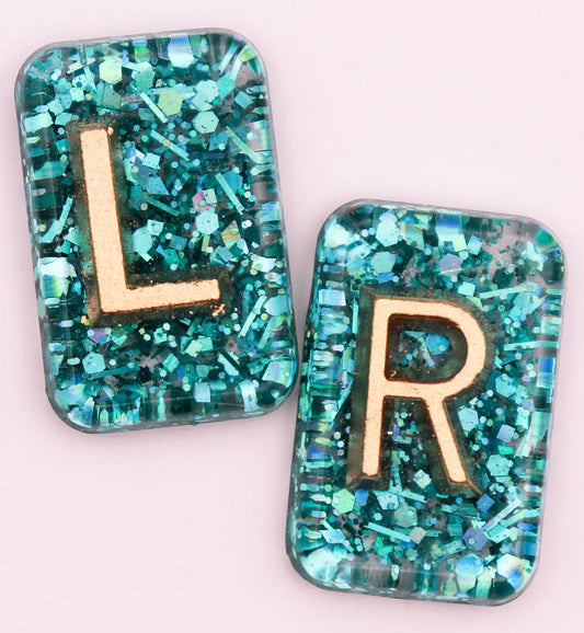 1.5 x 2.5cm Glitter X-Ray Markers with gold letters. Remarkable Markers