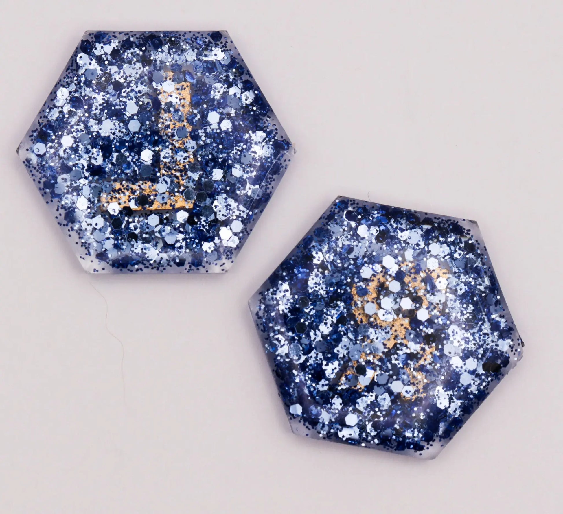 2.5cm Denim Glitter X-Ray Markers with gold letters. Remarkable Markers