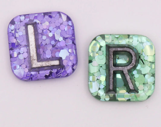 1.8cm Green and Purple Glitter X-Ray Markers Remarkable Markers